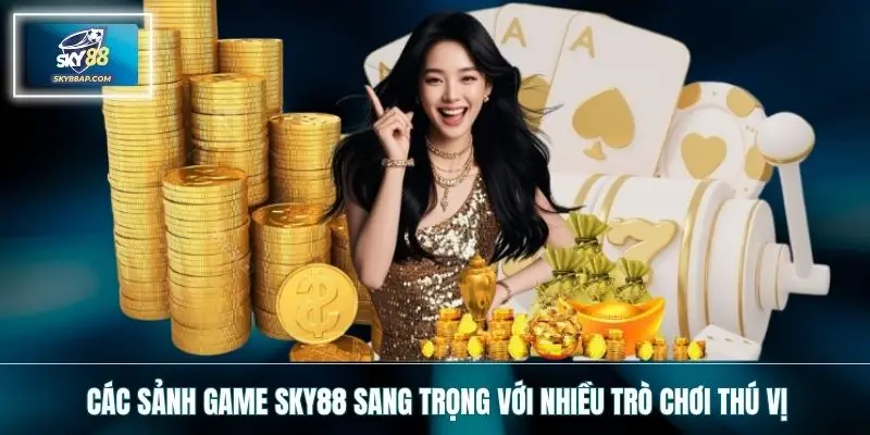 Các sảnh game SKY88 sang trọng với nhiều trò chơi thú vị